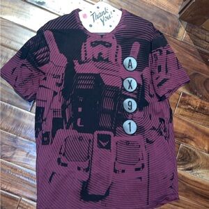 Burgundy Armani exchange Graphic T-Shirt